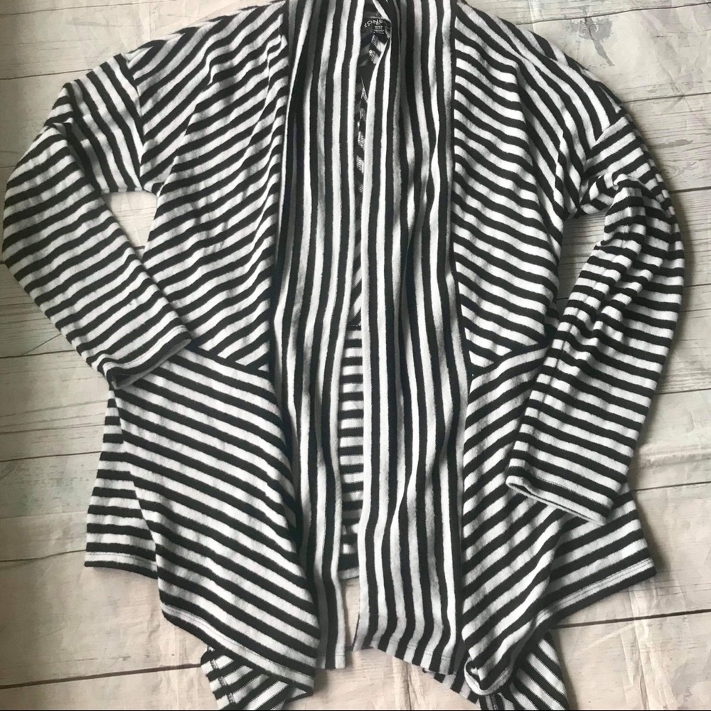 Jones New York Womens Sweater Black White Large